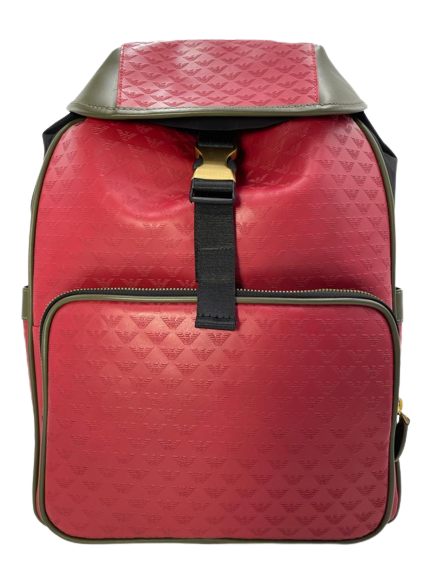 Emporio Armani Men's Large Leather Backpack –