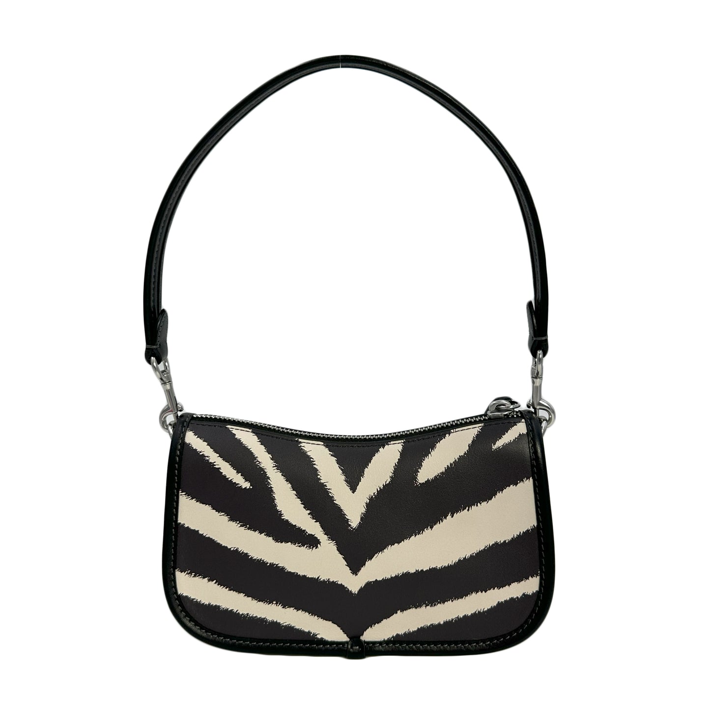 Coach Swinger 20 With Zebra Print Shoulder Bag - Black/White - 196395085163