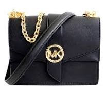 Michael Kors Small Saffiano Leather Greenwich Crossbody Bag - Black