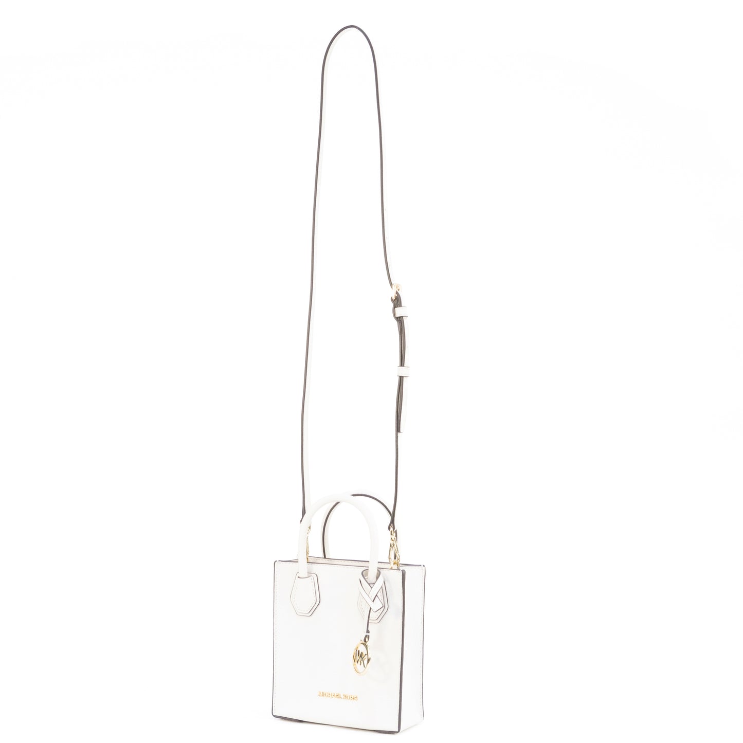 Michael Kors Mercer Extra-Small Pebbled Leather Crossbody Bag - Vanilla