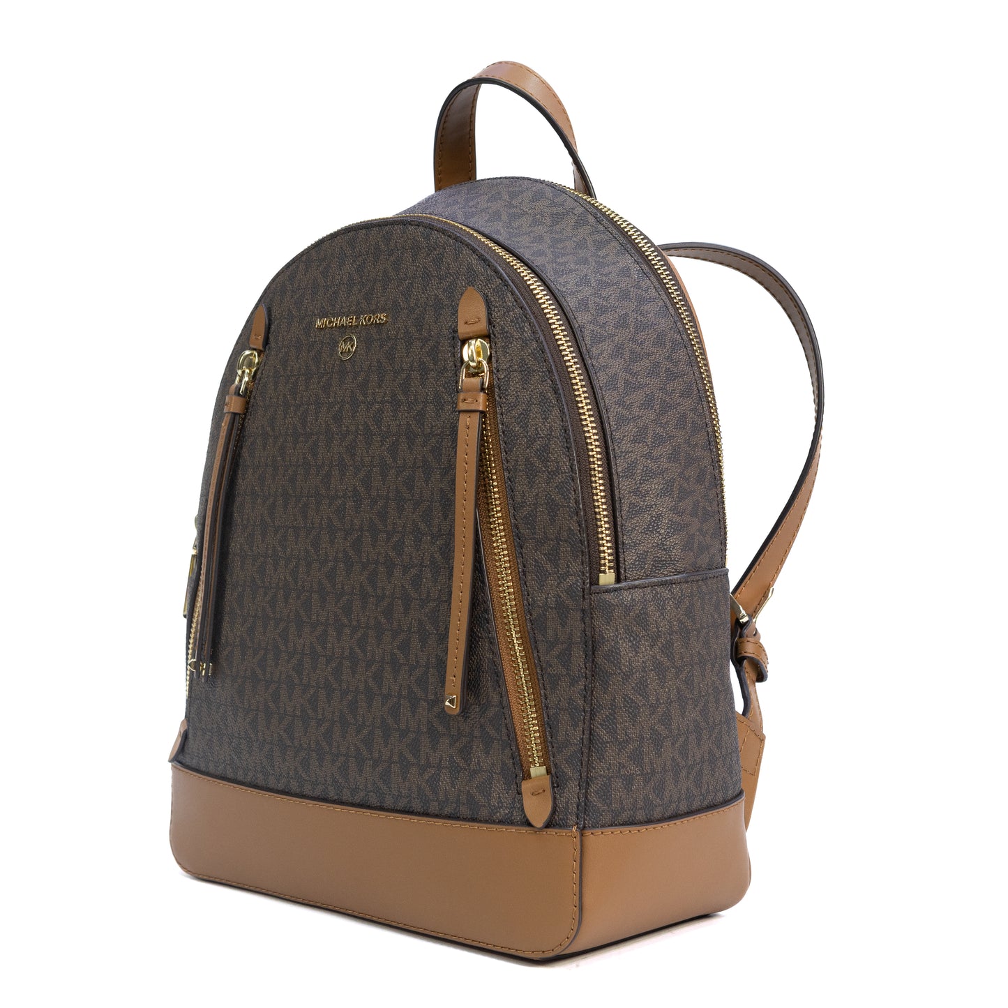 Michael Kors Brooklyn Medium Pebbled Leather Backpack - Brown/Acorn