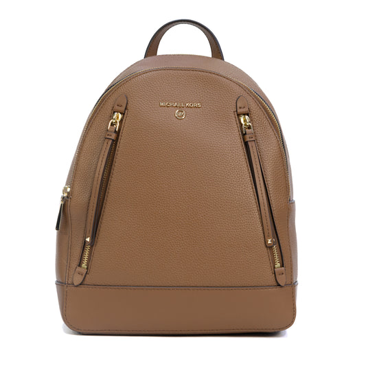 Michael Kors Brooklyn Medium Pebbled Leather Backpack - Brown