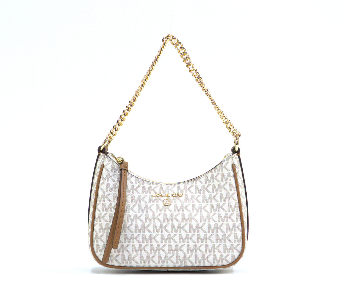 Michael Kors SM Chain Pouchette - Vanilla/Acorn