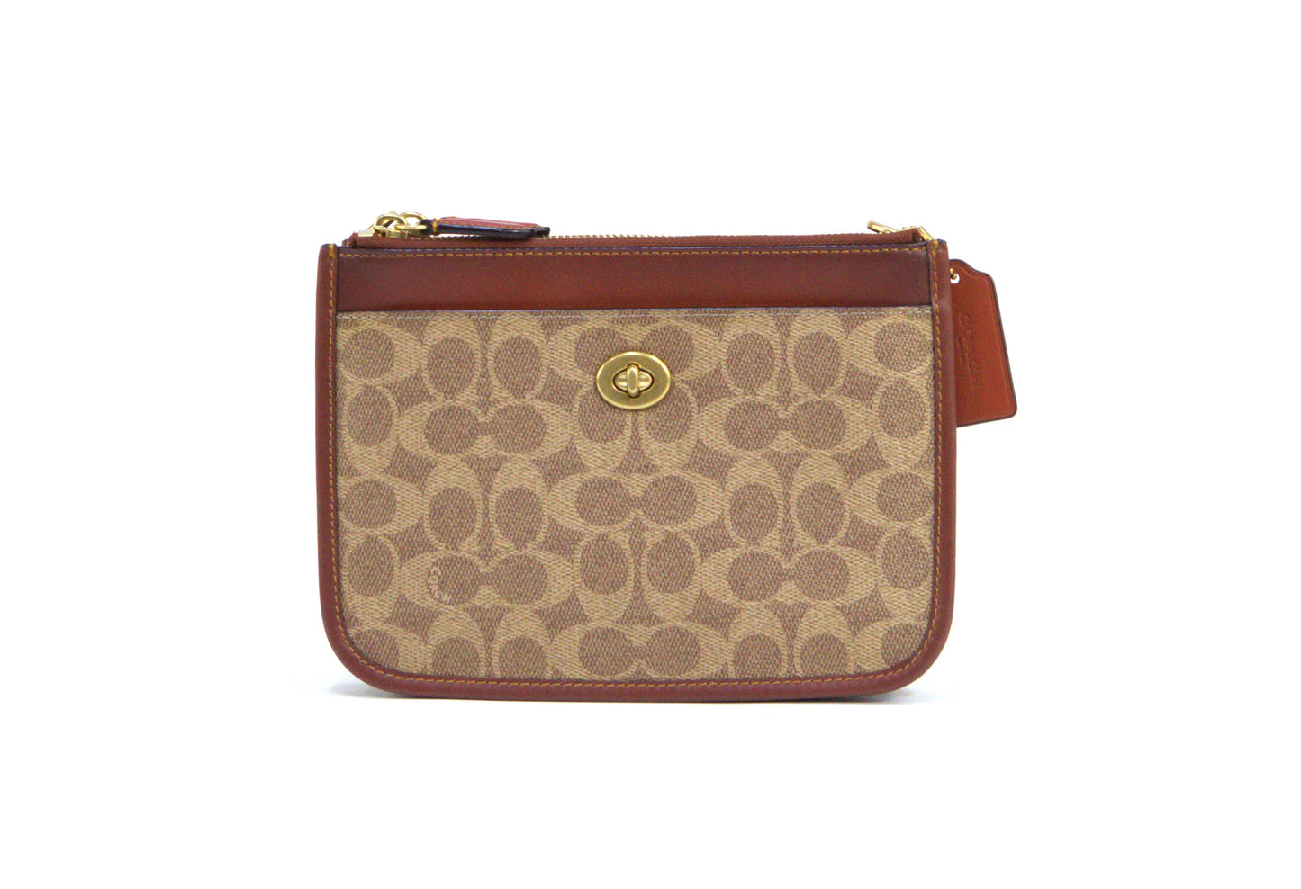 Coach Slim Turnlock Crossbody - Tan Rust