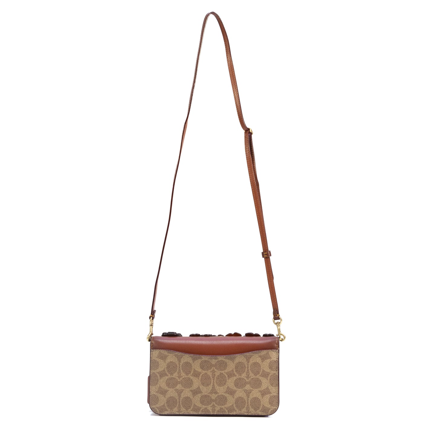 Coach Hayden Crossbody In Signature Canvas With Tea Rose Print - Tan Rust Multi