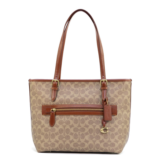 Coach Taylor Tote In Signature Canvas - Tan Rust