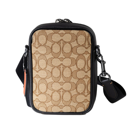 Coach Stanton Crossbody In Signature Canvas - Black/Chalk