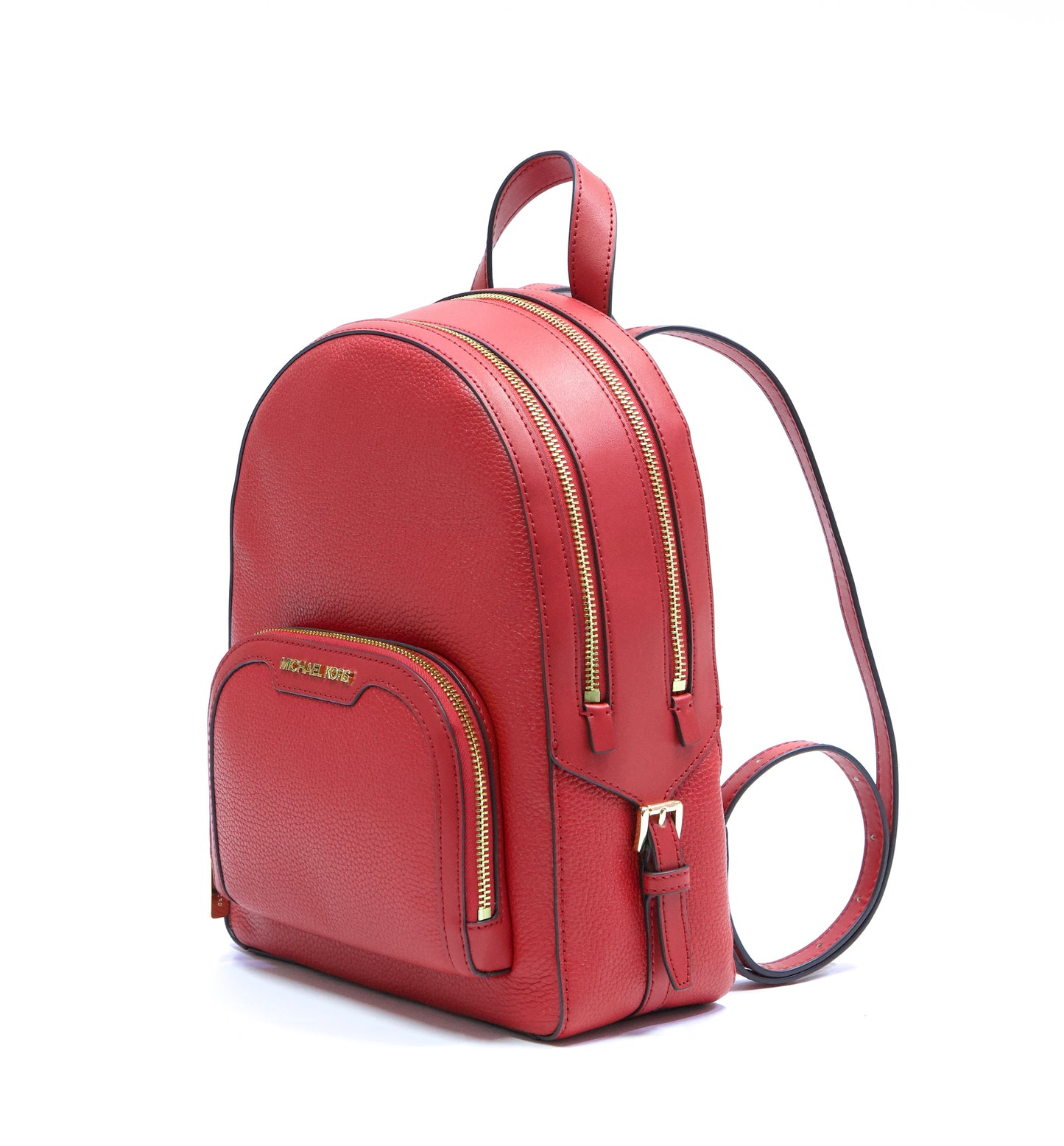 Michael Kors Jaycee Medium Pebbled Leather Backpack - Bright Red