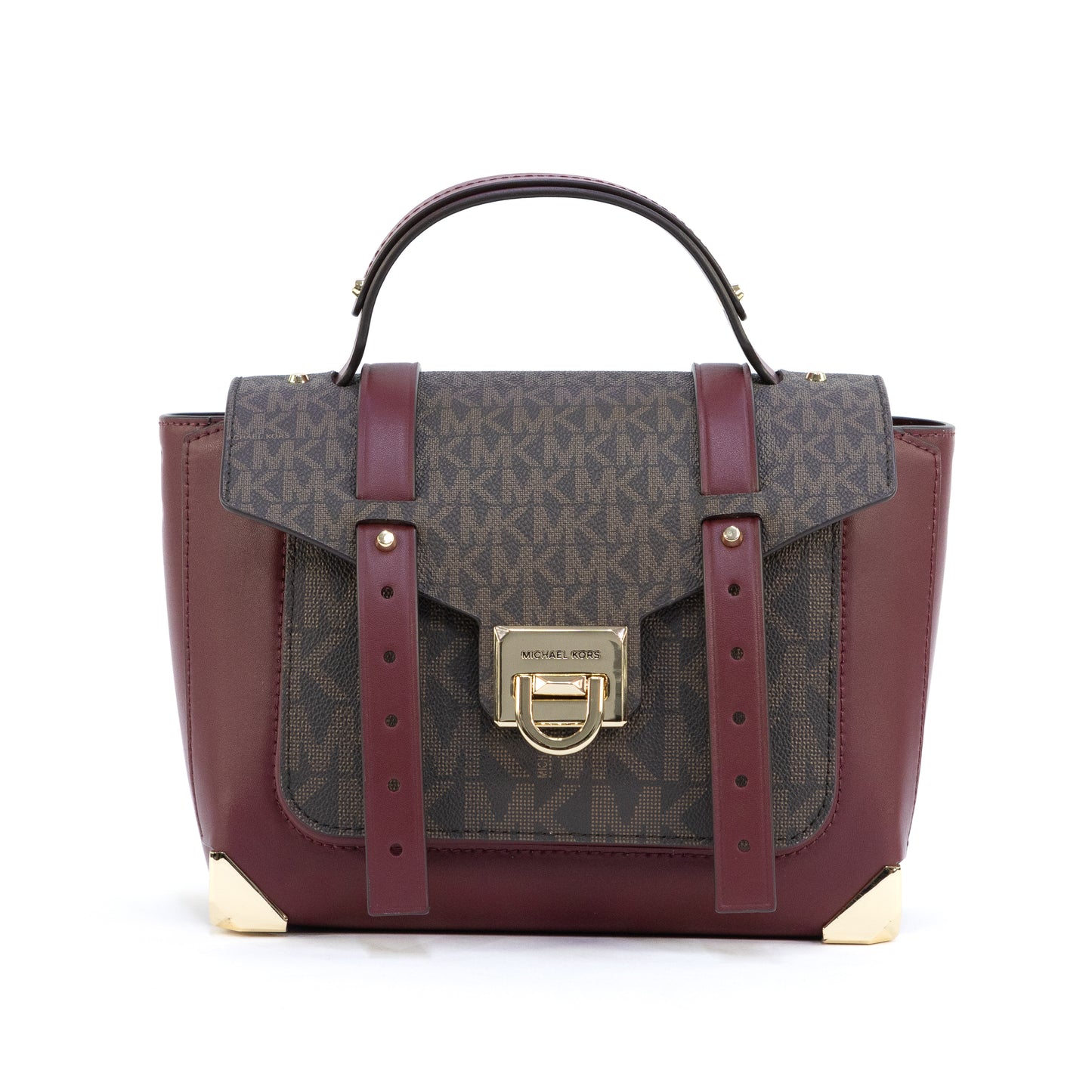 Michael Kors Manhattan MD Satchel - Dark Cherry