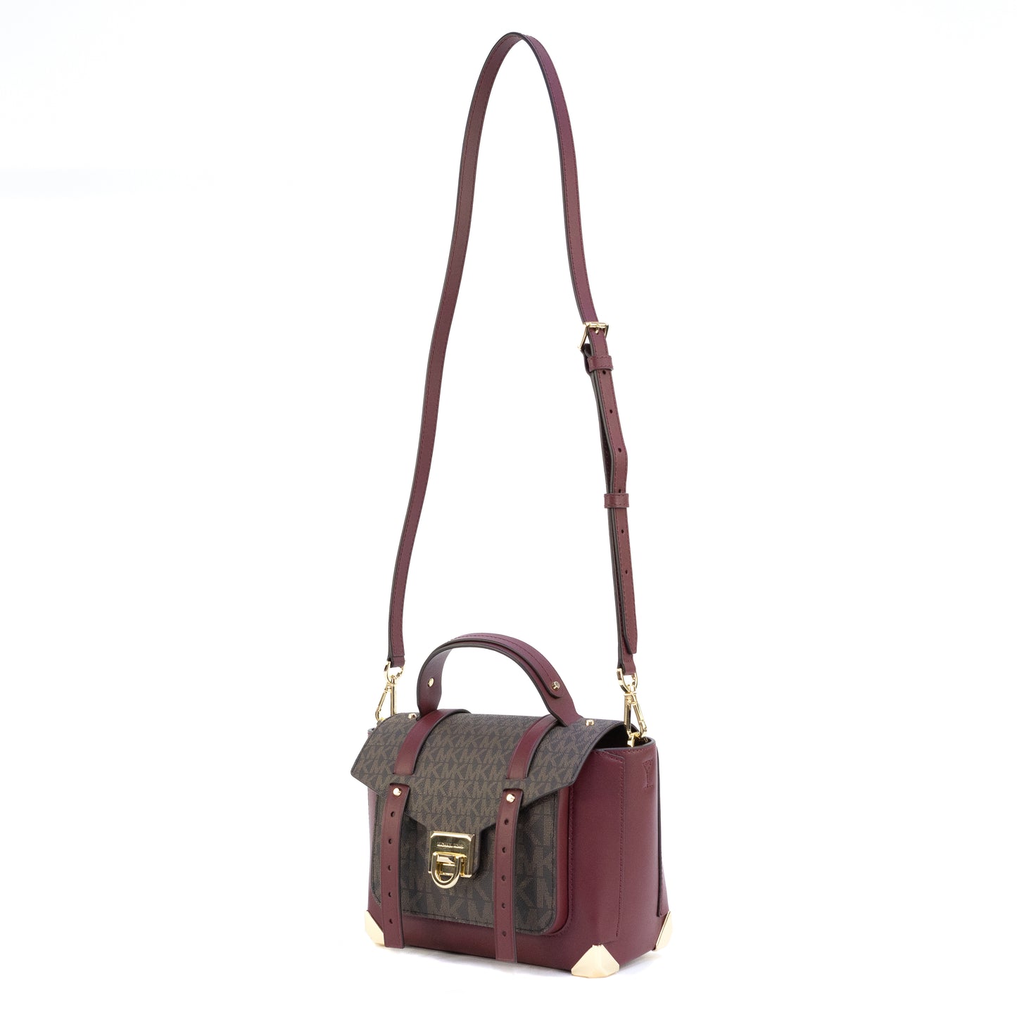 Michael Kors Manhattan MD Satchel - Dark Cherry