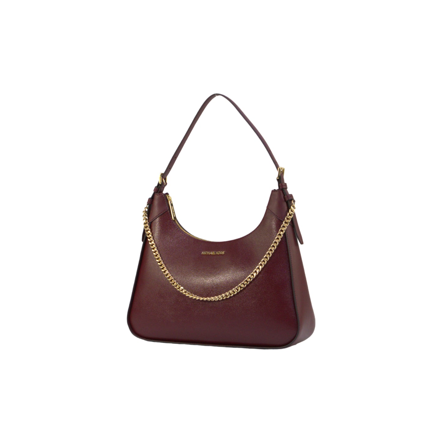 Michael Kors Wilma Large Leather Shoulder Bag - Dark Cherry