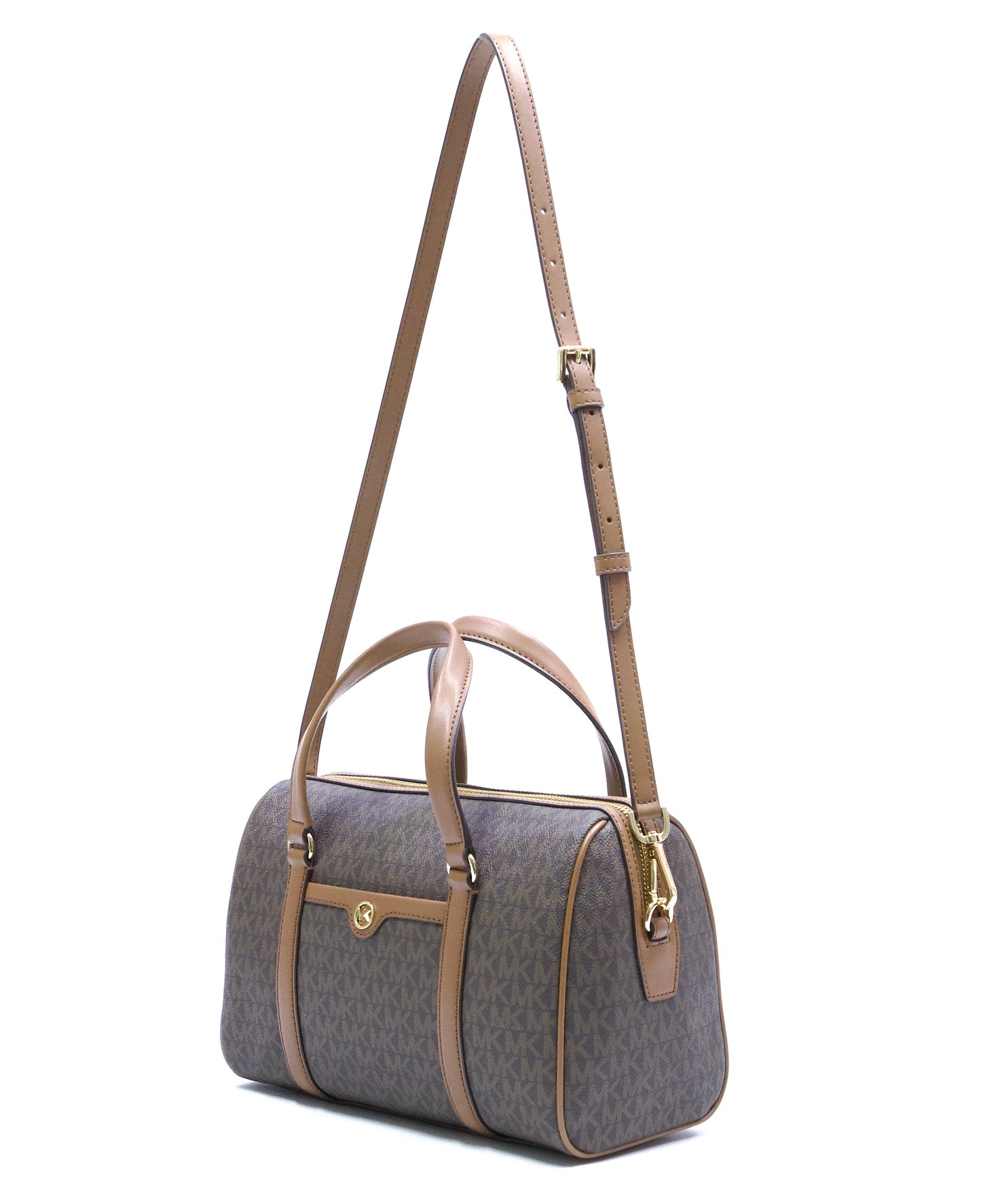 Michael Kors Jet Set Travel Medium Duffle Satchel Bag - Brown