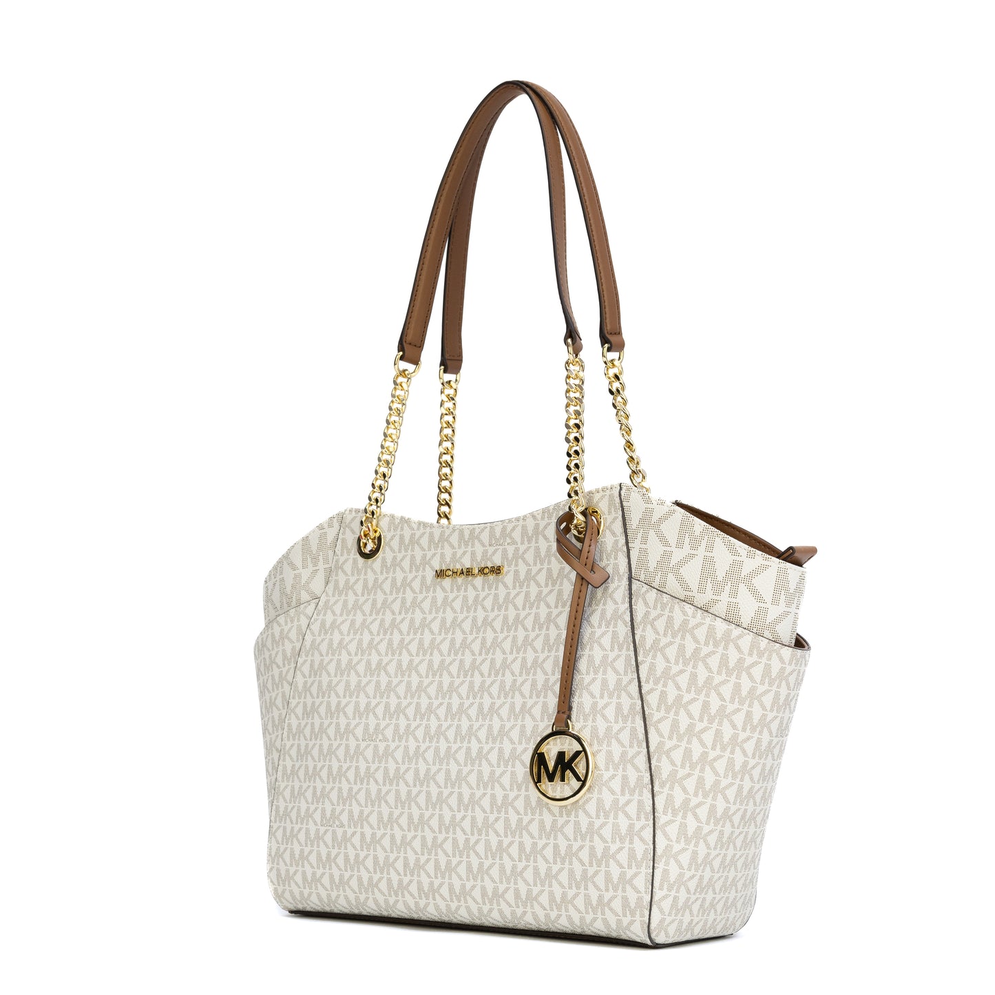 Michael Kors Jet Set Travel Large Logo Tote - Vanilla