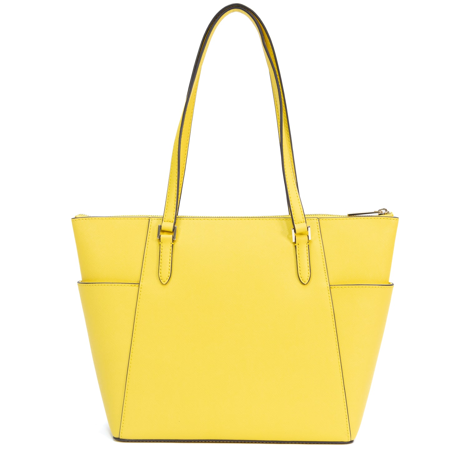 Michael Kors Charlotte Leather Large Top Zip Shoulder Tote Bag - Golden Yellow