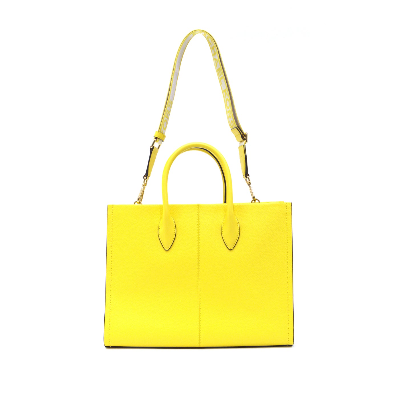 Michael Kors Mirella Medium EW Tote Crossbody Shopper Bag - Golden Yellow