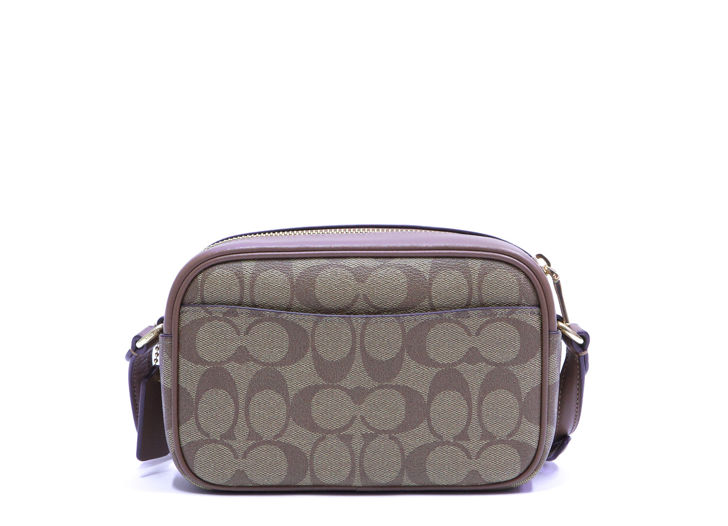 Coach Mini Jamie Camera Bag In Signature Canvas -Khaki Saddle 2