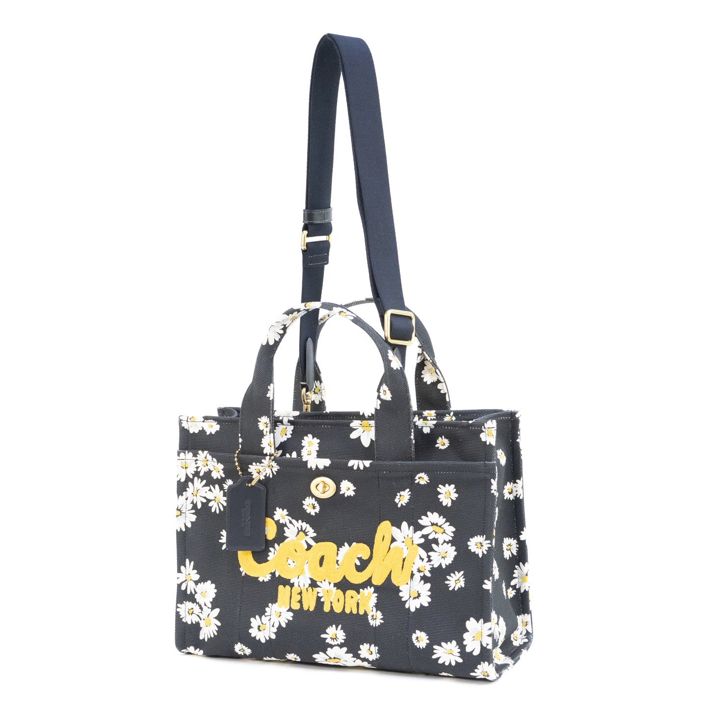 Coach Cargo Tote Handbag with Floral Print