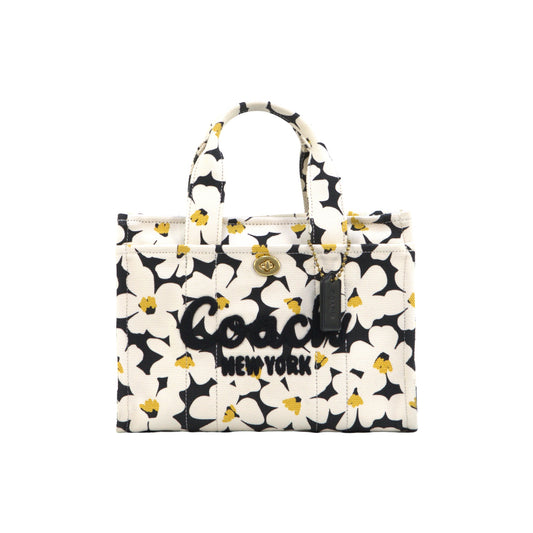 Coach Cargo 26 Tote Handbag - White Floral Print