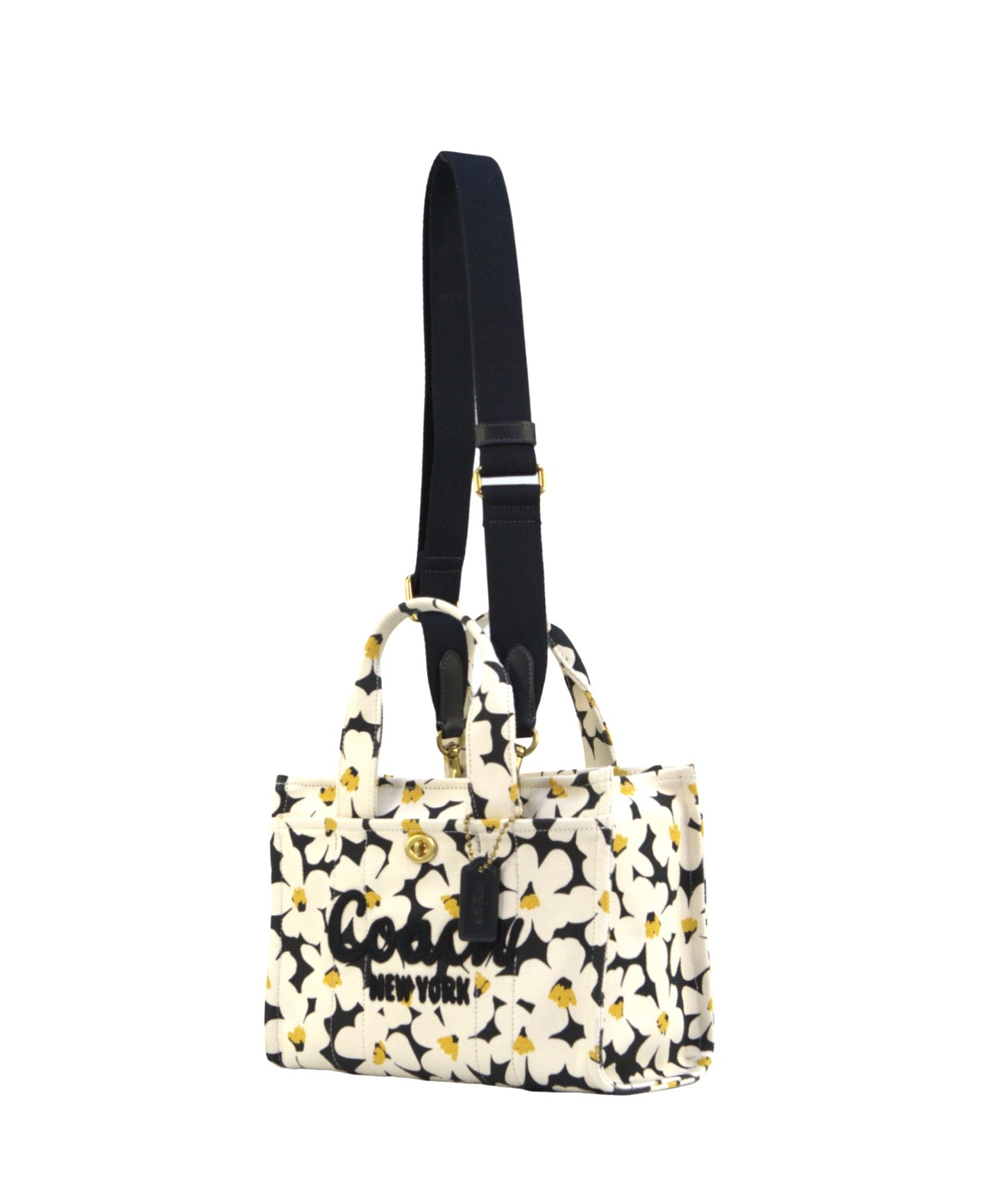 Coach Cargo 26 Tote Handbag - White Floral Print