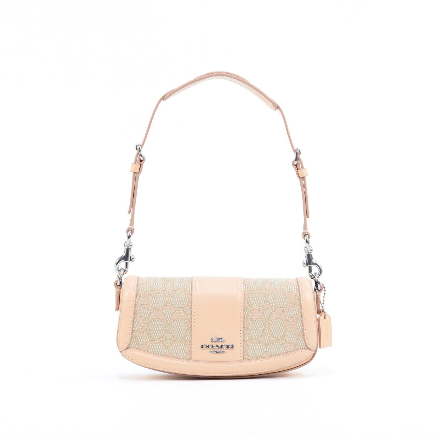 Coach Andrea Small Shoulder Bag In Signature Jacquard - Faded Blush