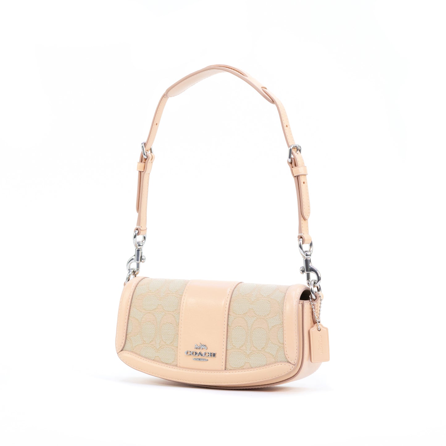 Coach Andrea Small Shoulder Bag In Signature Jacquard - Faded Blush