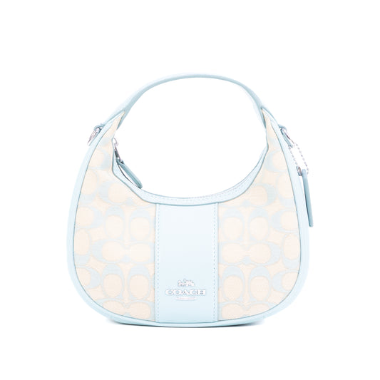 Coach Carmen Mini Crossbody In Signature Jacquard - Faded Blue