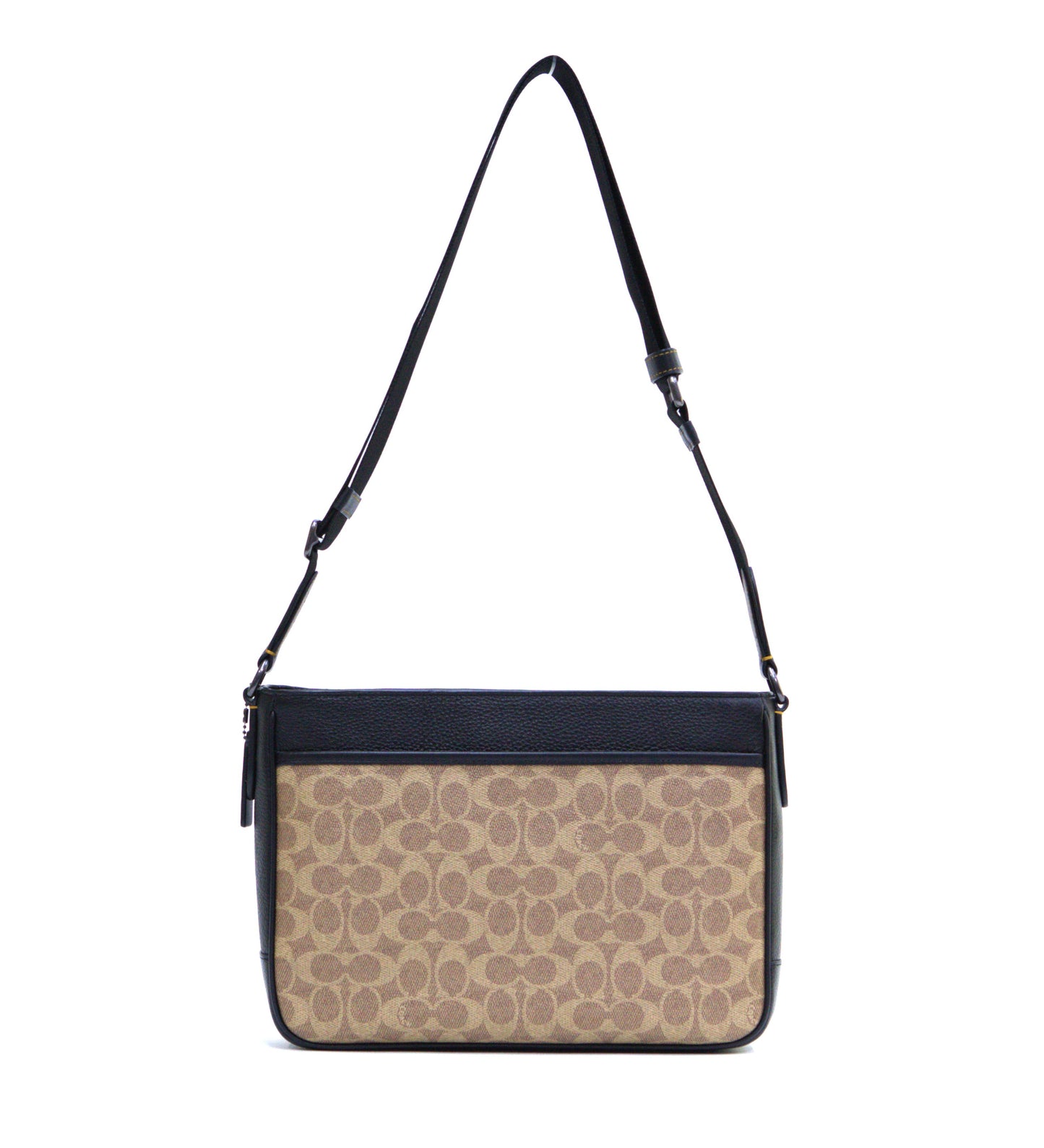 Coach District Crossbody Bag In Signature Canvas - Tan/Black