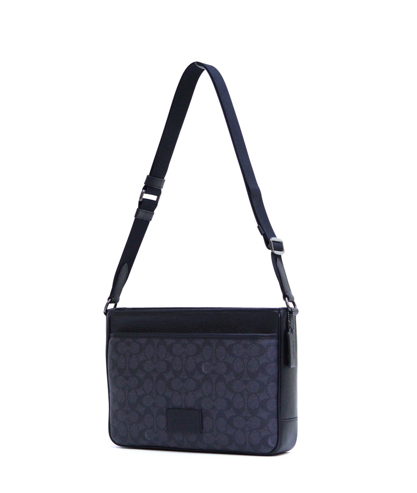 Coach District Crossbody Bag In Signature Canvas - Gunmetal/Charcoal/Black