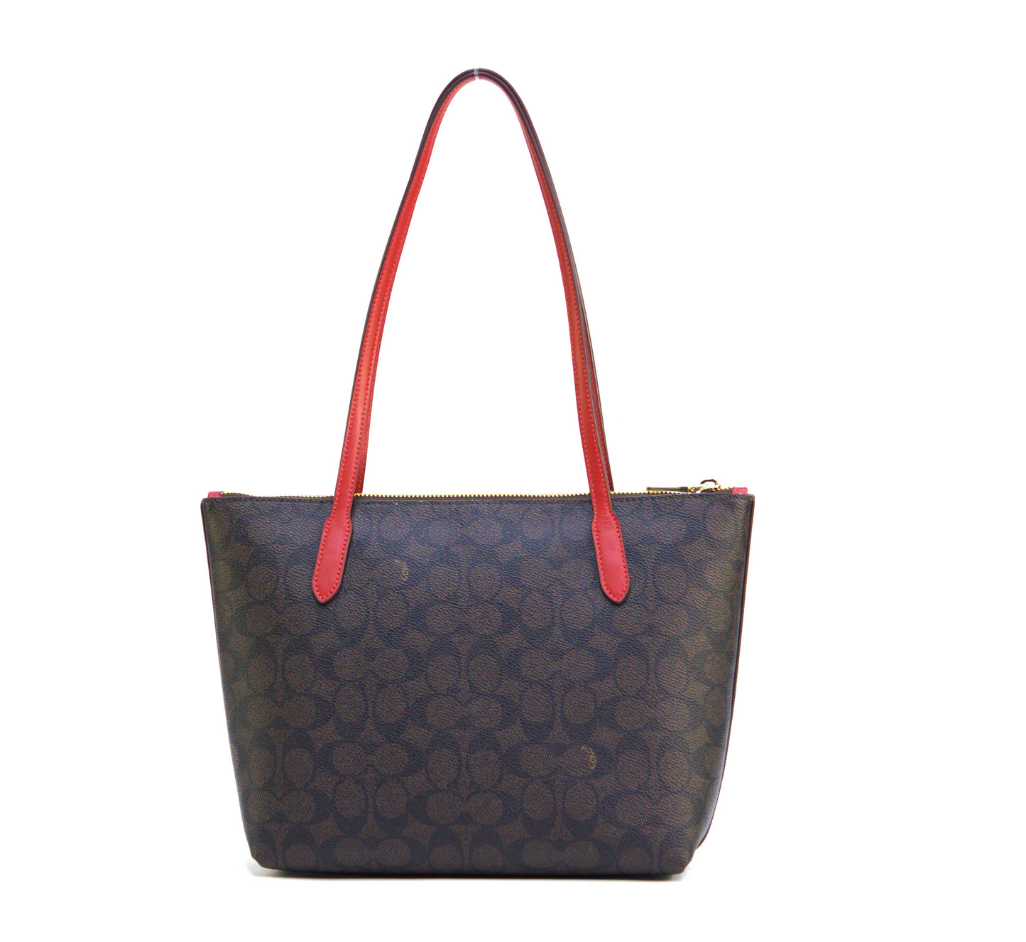 Coach Fiona Zip Tote Bag In Signature Canvas - Bold Red