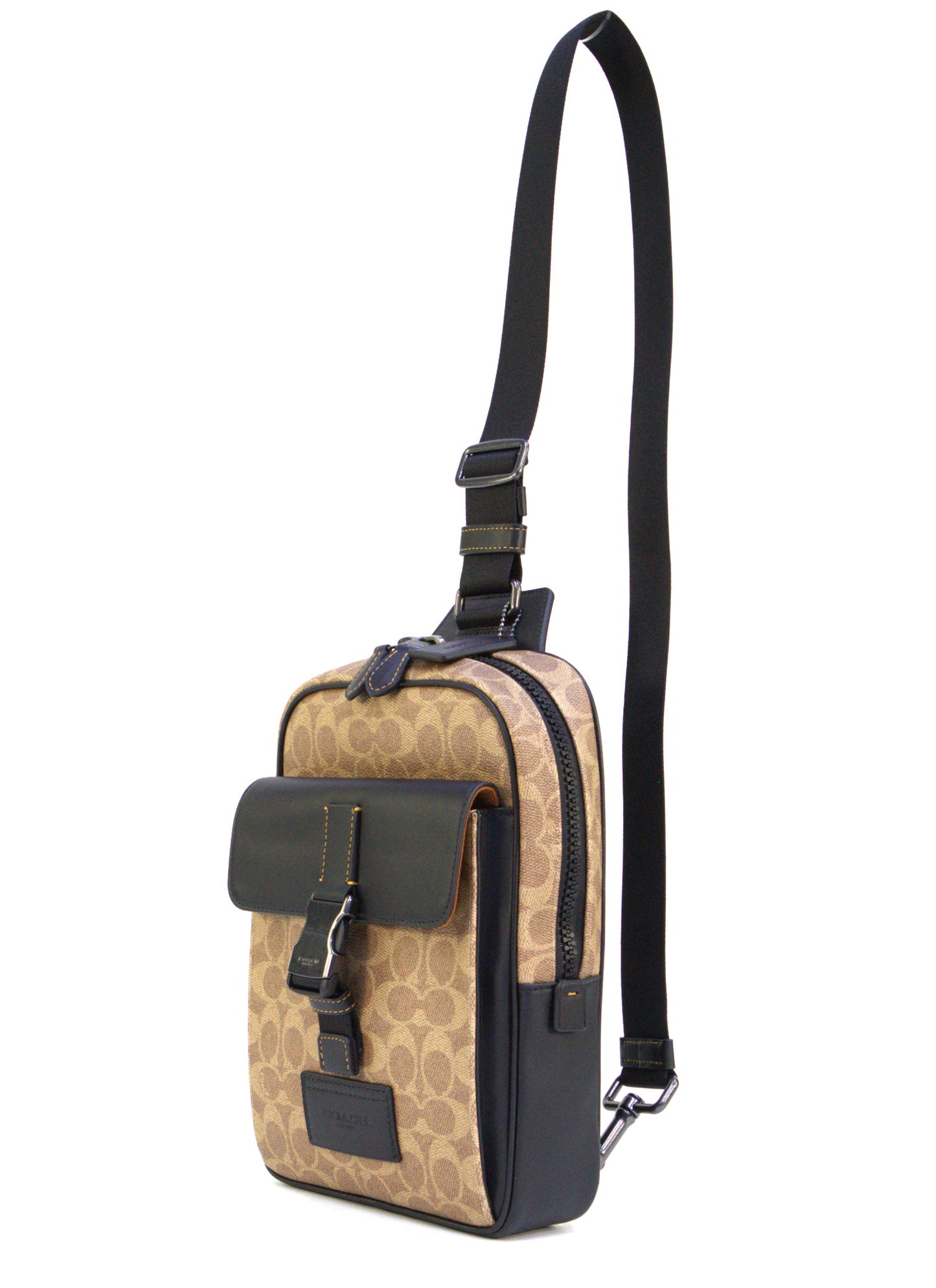 Coach Track Pack In Signature Canvas - Tan/Black