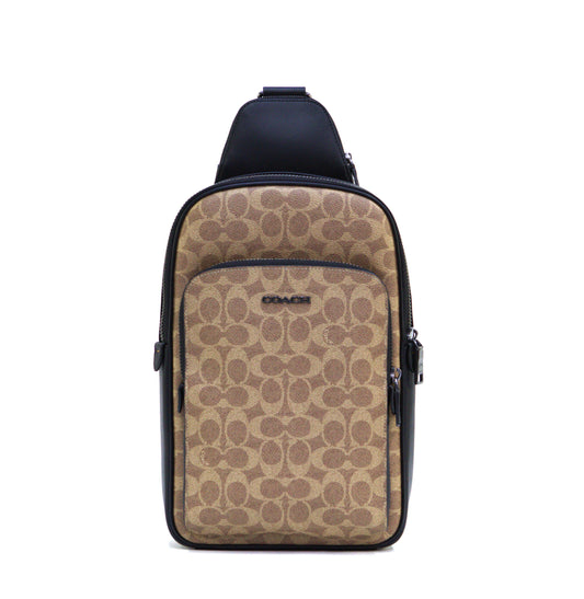 Coach Ethan Pack In Sıgnature Canvas - Tan/Black