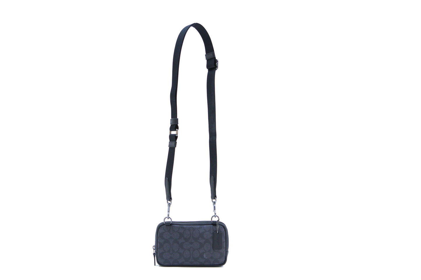 Coach Carrier Phone Crossbody Signature - Charcoal/Black