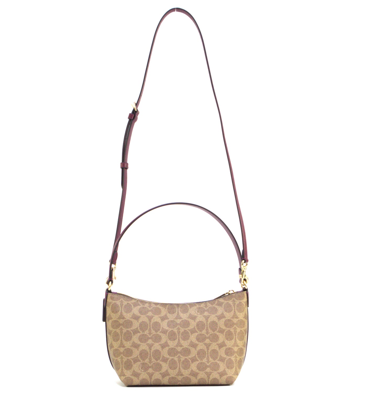 Coach Zip Top Shoulder Bag In Signature Canvas With Horse And Carriage Print