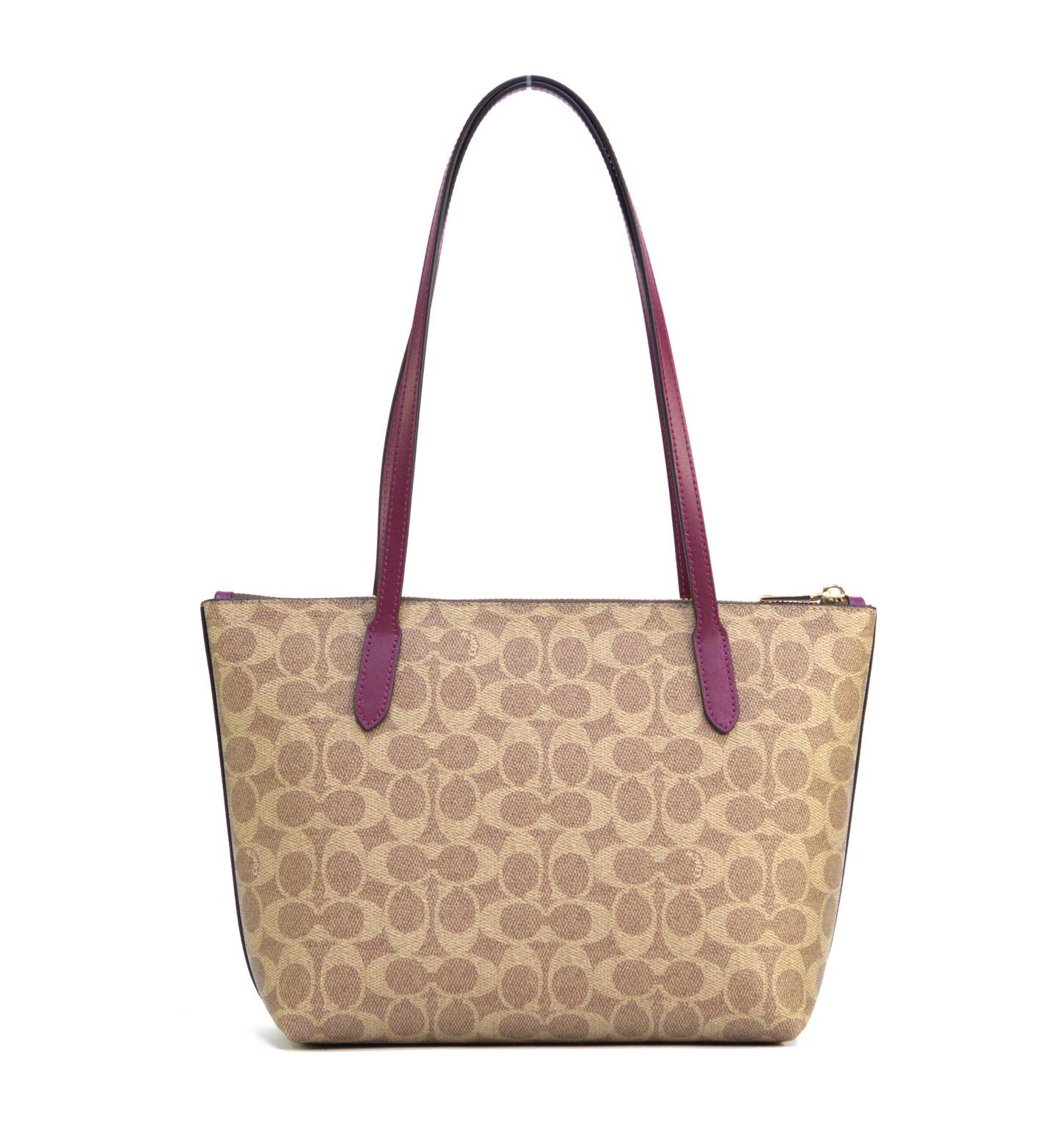 Coach Fiona Zip Tote Bag In Signature Canvas With Horse And Carriage Print