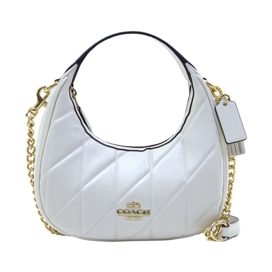 Coach Carmen Mini Crossbody Bag With Quilting - Chalk