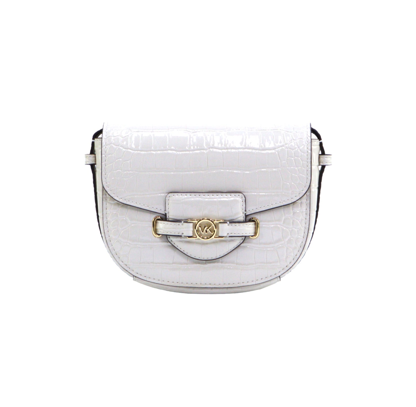 Michael Kors Reed SM Saddle Crossbody - Light Cream