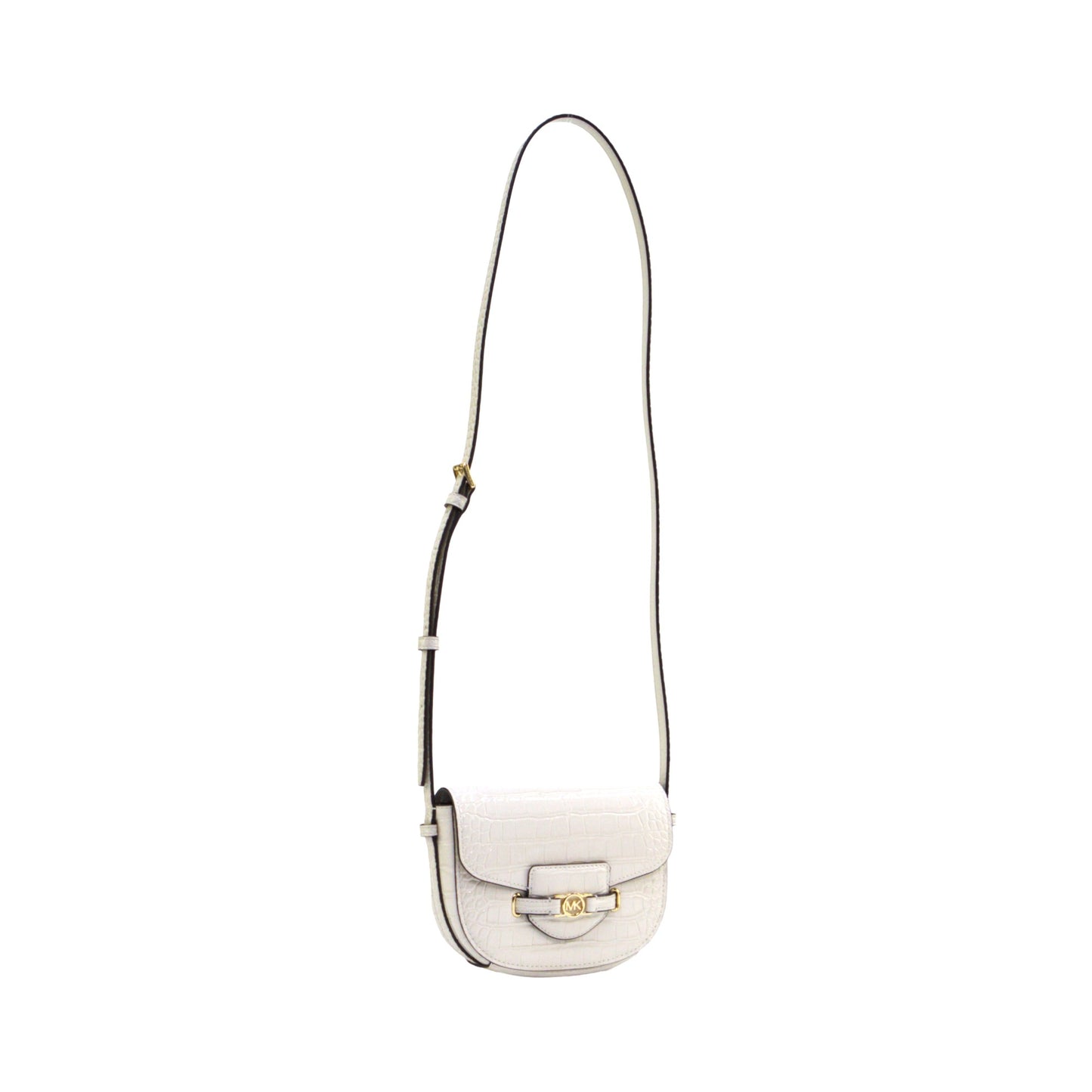 Michael Kors Reed SM Saddle Crossbody - Light Cream