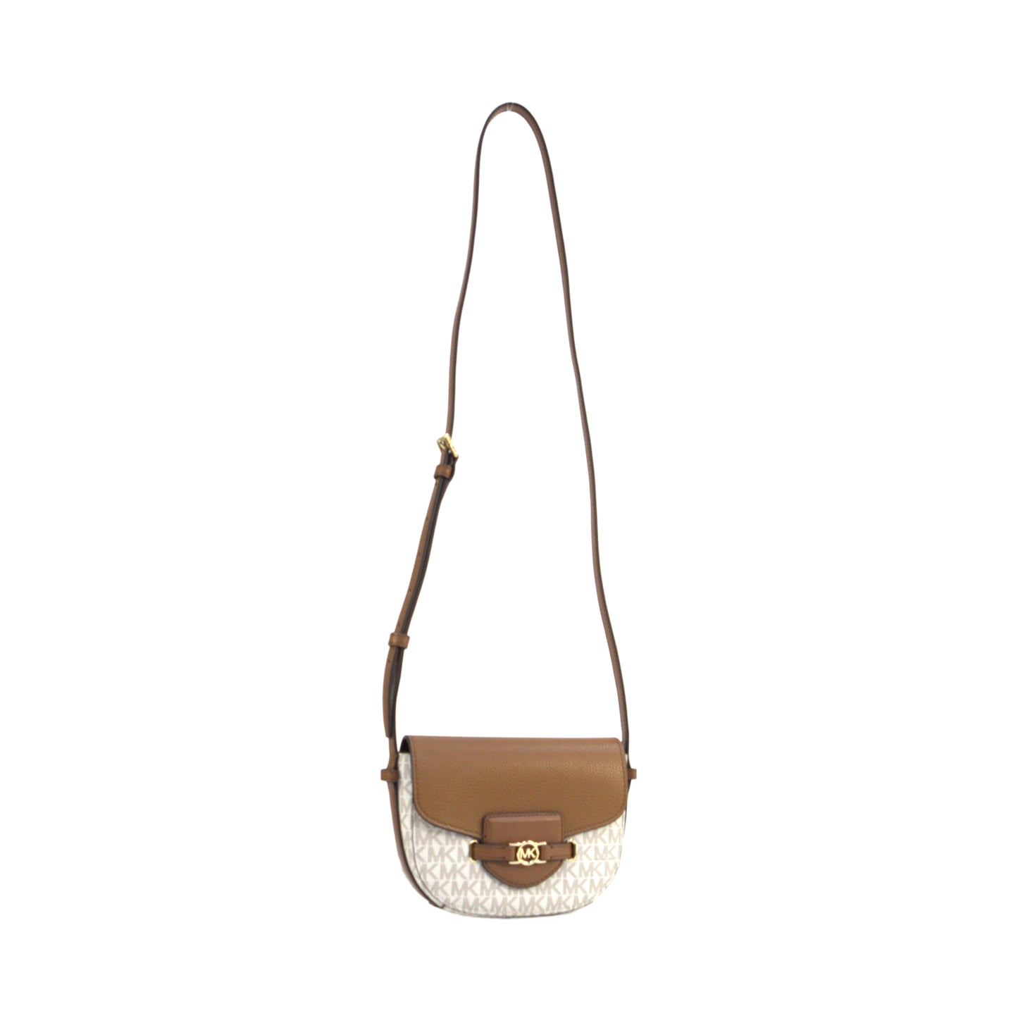 Michael Kors Reed Small Saddle Crossbody - Vanilla