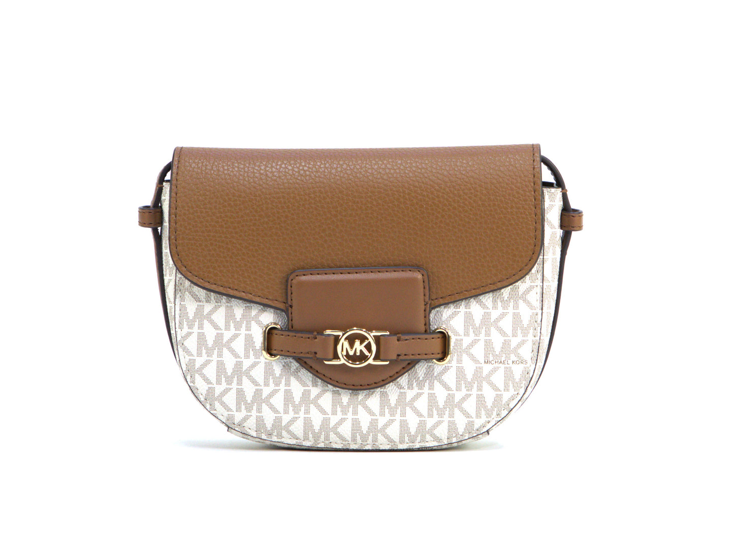 Michael Kors Reed Small Saddle Crossbody - Vanilla