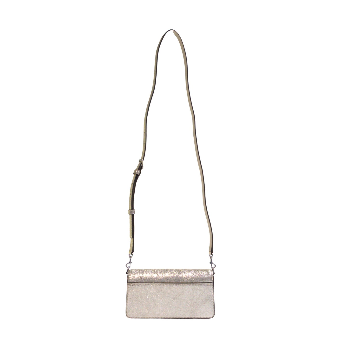 Tory Burch Emerson Metallic Leather Mini Crossbody - White Gold