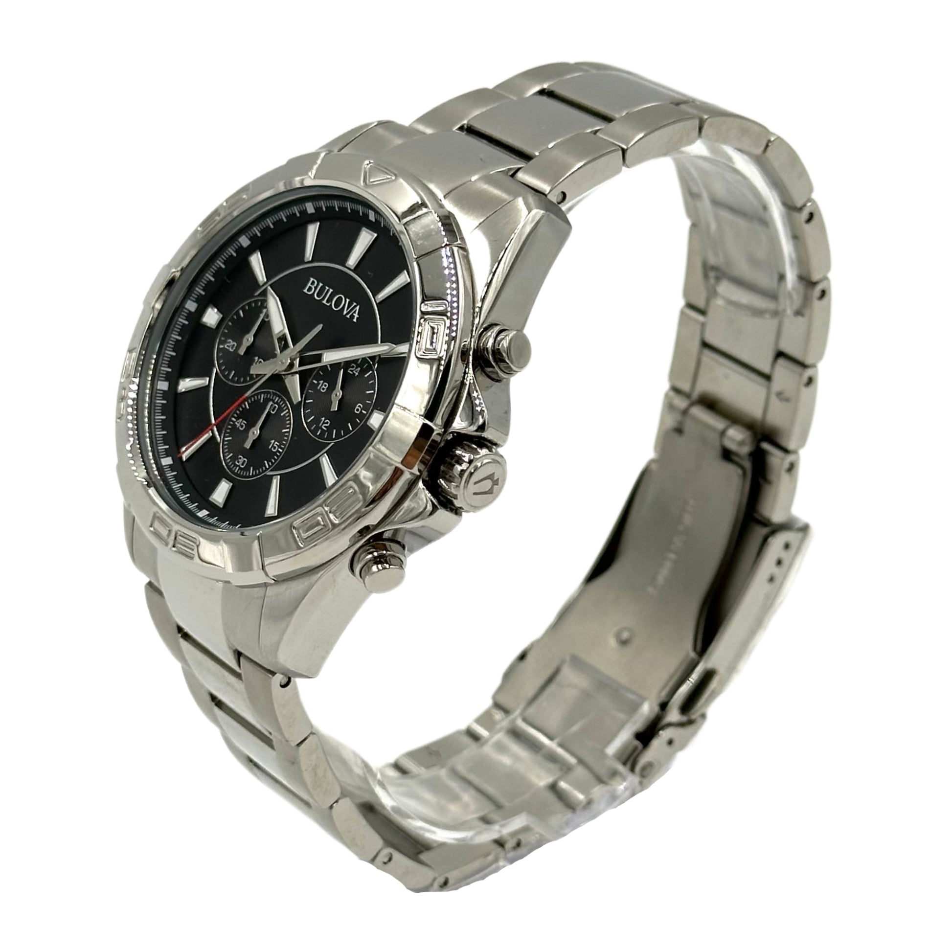 Bulova Men's Chronograph Black Dial Sport Stainless Steel Watch - 96A216 - 42429562868