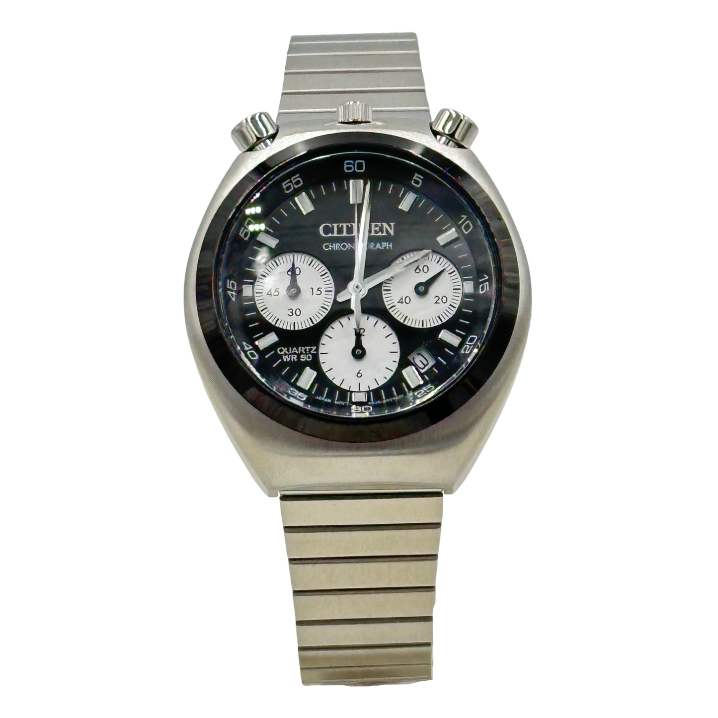 Citizen Record Label Tsuno Black Panda Chrono Chronograph Watch - AN3660-81E