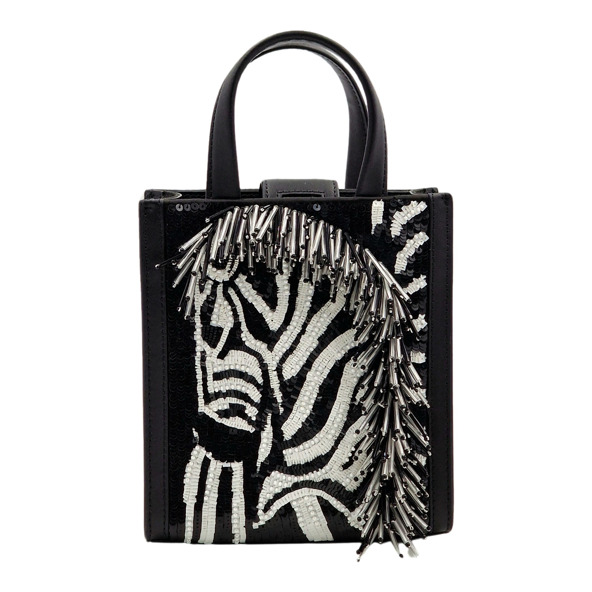 Kate Spade New York Manhattan Zebra Embellished Mini Tote - 196021197710