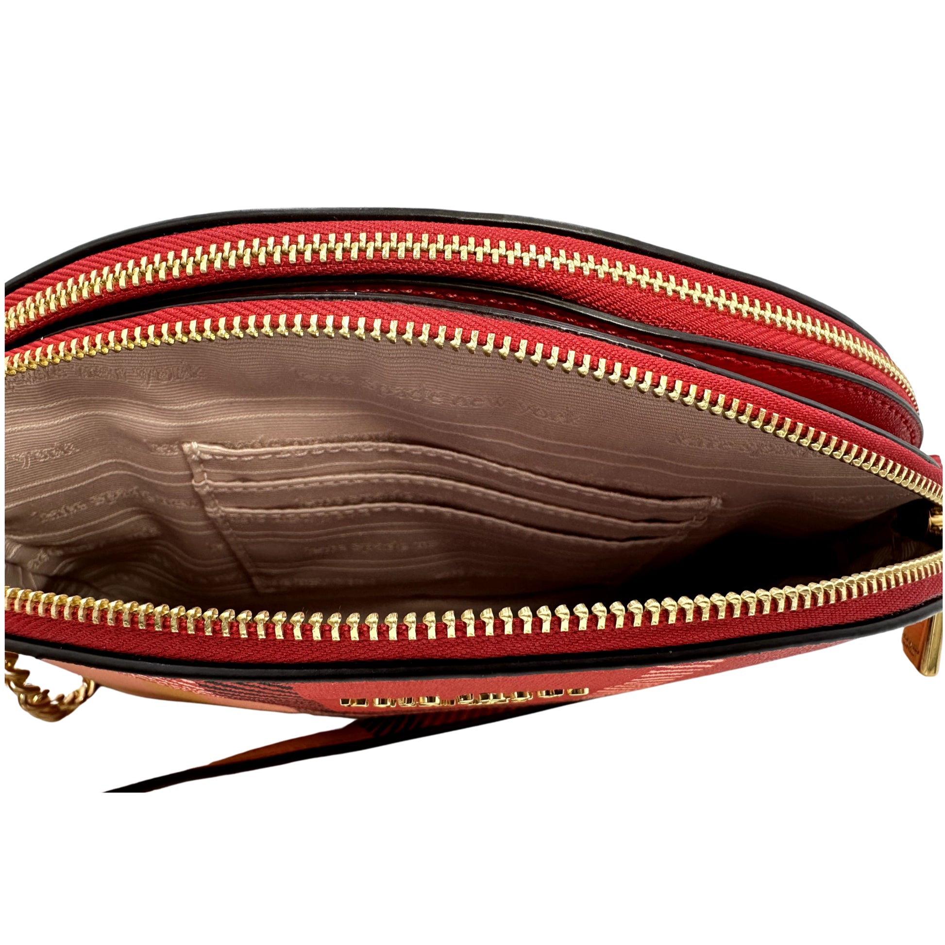 Kate Spade New York Morgan Museum Plaid Double Zip Dome Women's Small Crossbody - Red Multi - 196021356032