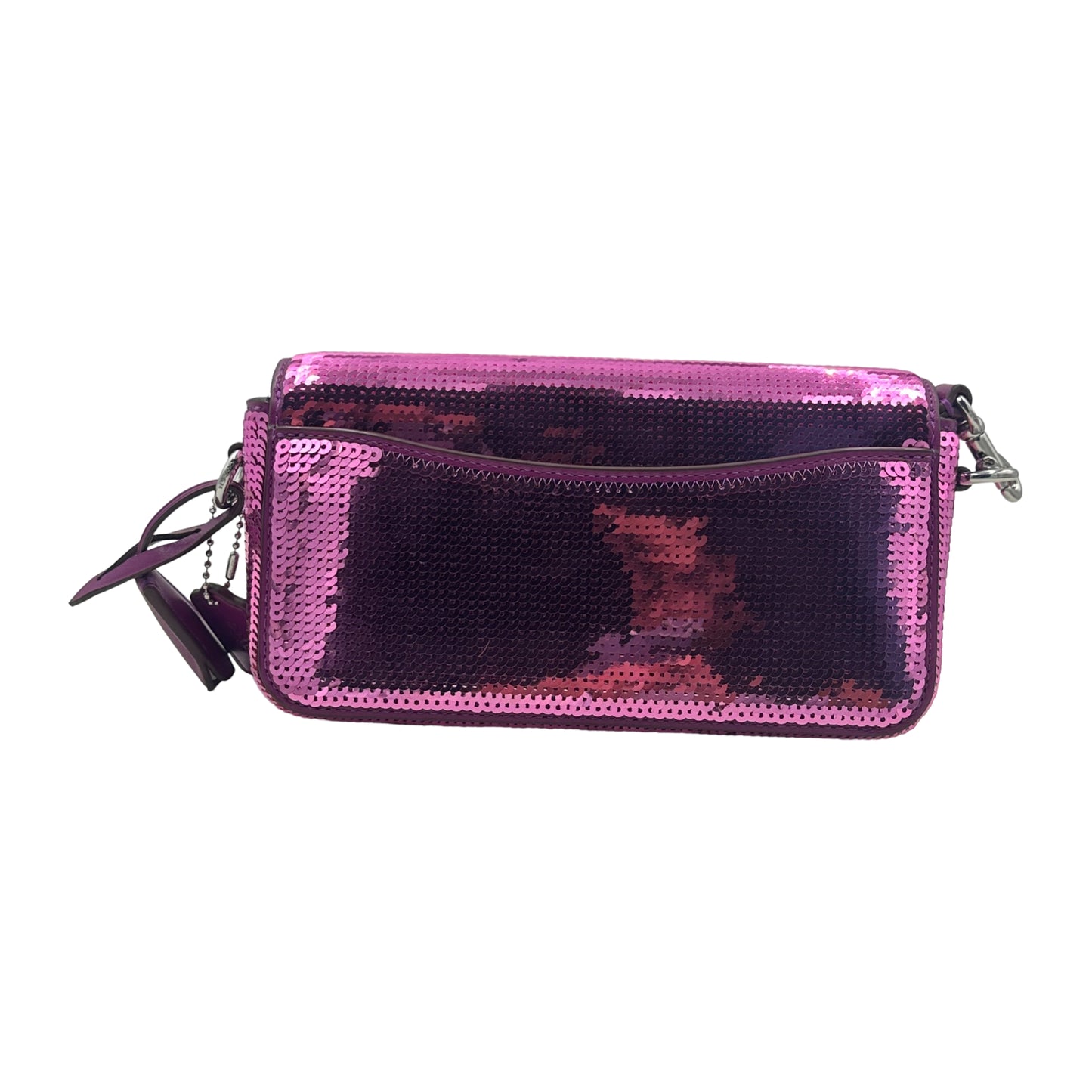 Coach Sequin Studio Baguette Bag - Dark Magenta