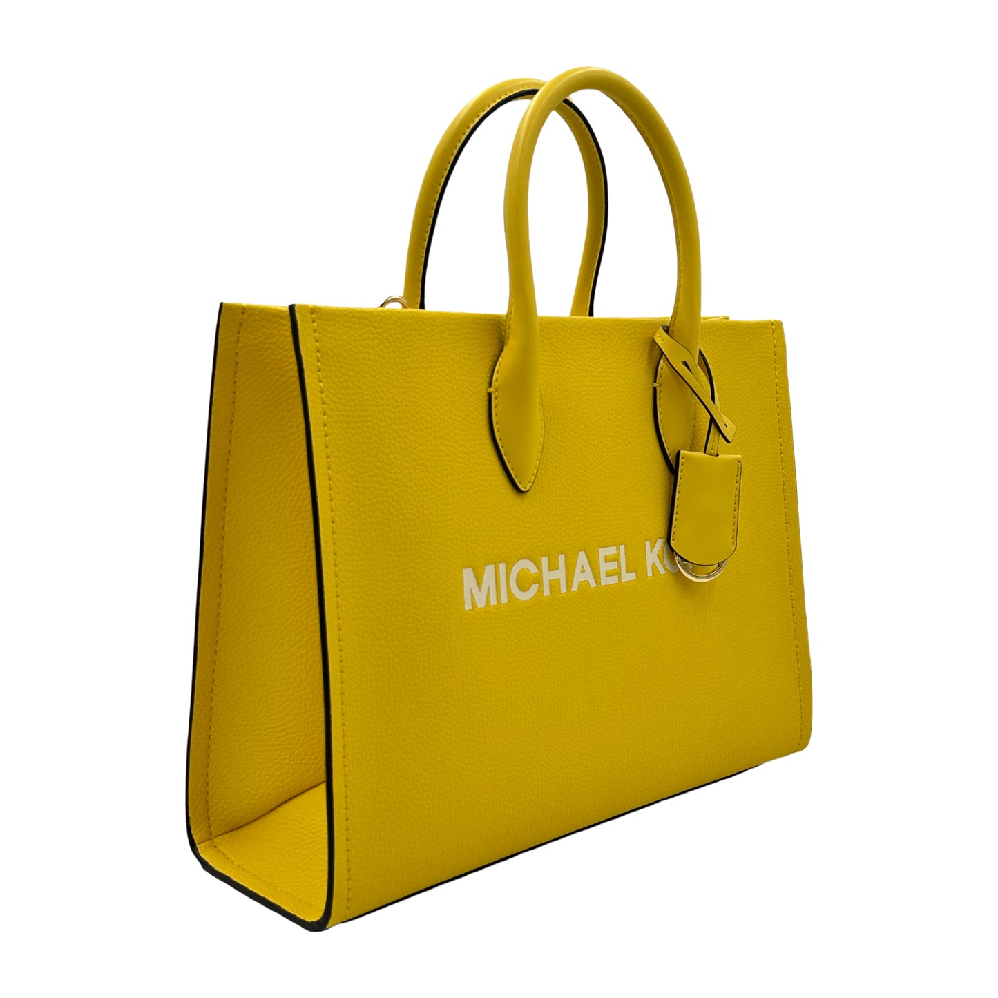 Michael Kors Mirella Medium Leather East West Crossbody Tote Bag - Golden Yellow