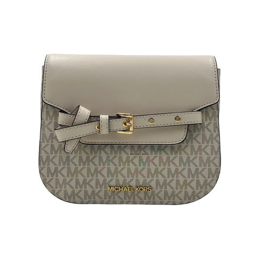 Michael Kors Emilia Small Logo Crossbody Bag - Light Cream Multi