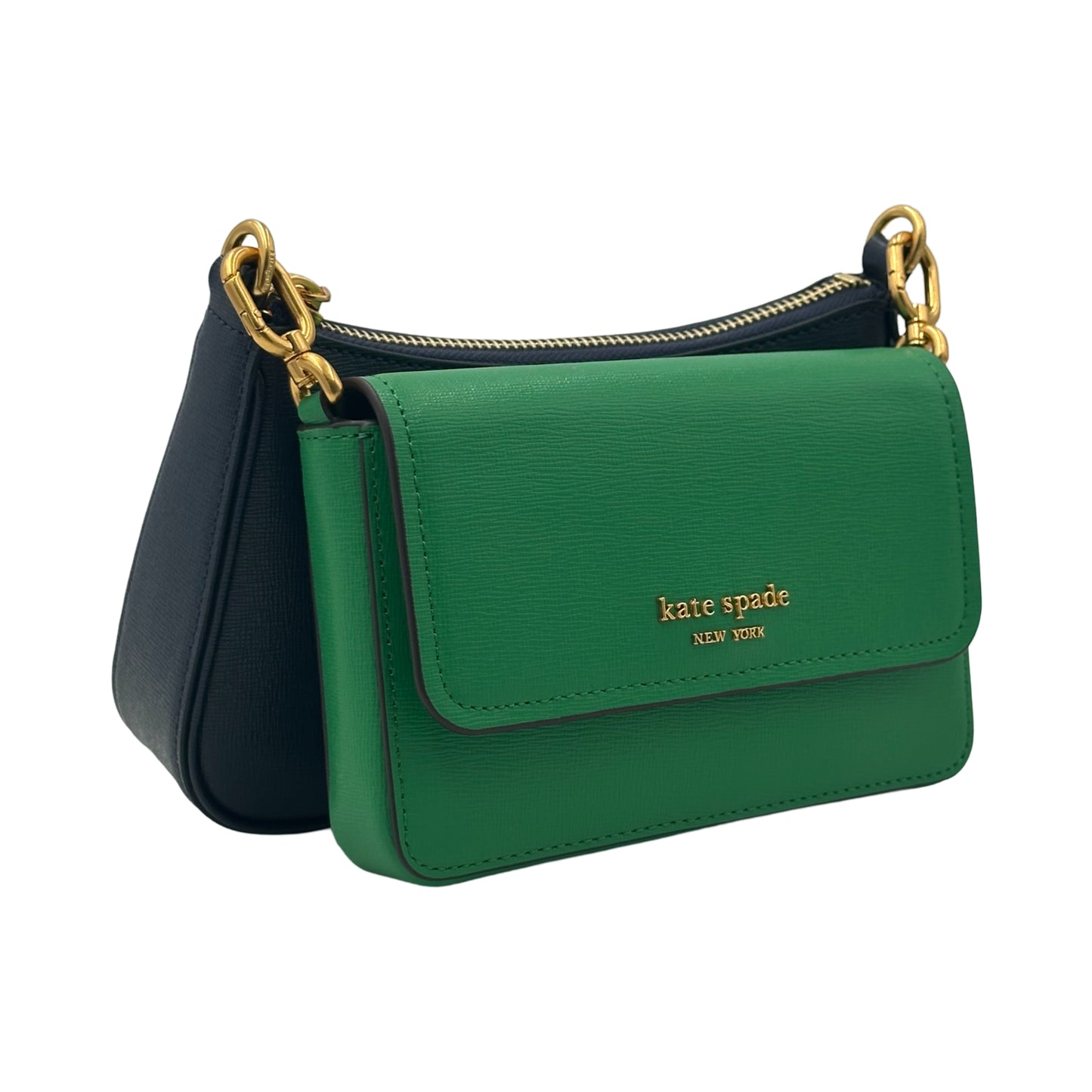 Kate Spade Double Up Colorblocked Crossbody - Green