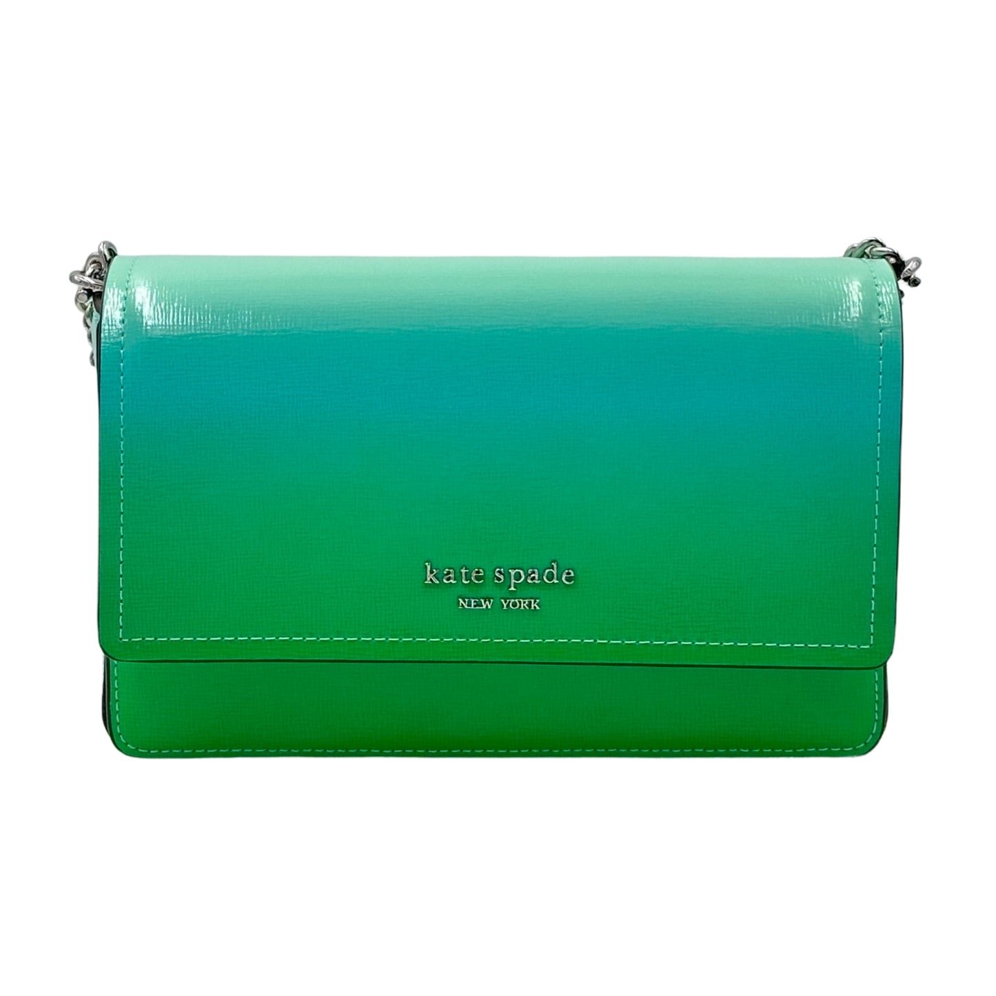 Kate Spade Morgan Ombre Flap Chain Wallet - Mint Liqueur Multi