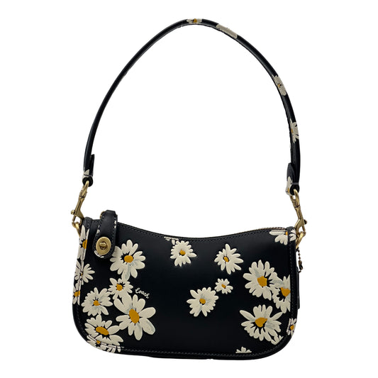 Coach Leather Floral Swinger 20 Shoulder Bag - Black Multi